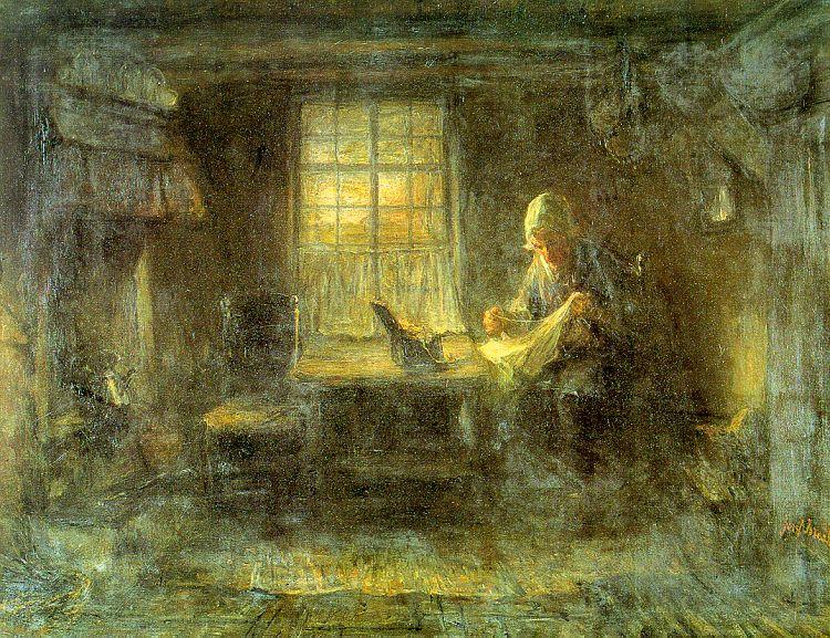  Jozef  Israels Interior of a Hut